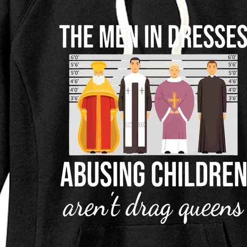 The In Dresses Abusing Children Arent Drag Queens Women's Fleece Hoodie