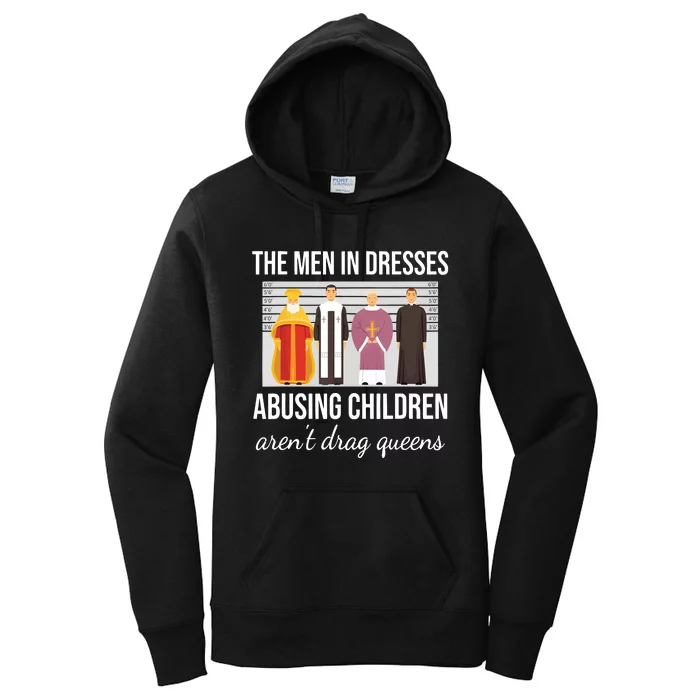 The In Dresses Abusing Children Arent Drag Queens Women's Pullover Hoodie