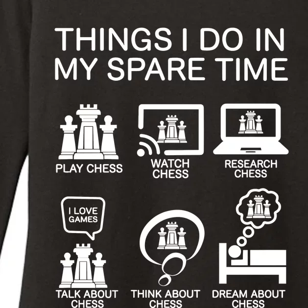 Things I Do In My Spare Time Chess Lover Womens CVC Long Sleeve Shirt