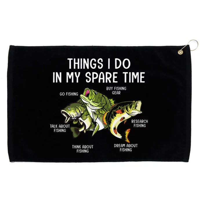 Things I Do In My Spare Time Go Fishing Buy Fishing Lovers Grommeted Golf Towel