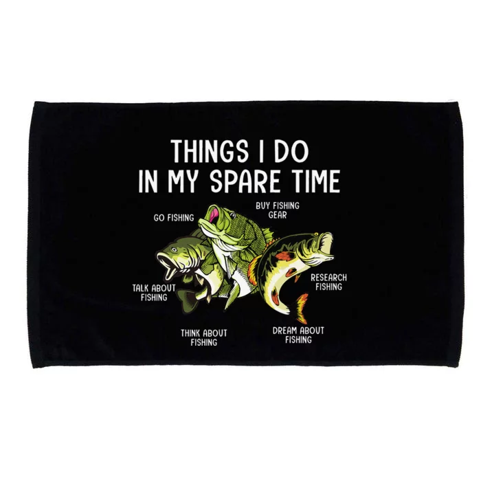 Things I Do In My Spare Time Go Fishing Buy Fishing Lovers Microfiber Hand Towel