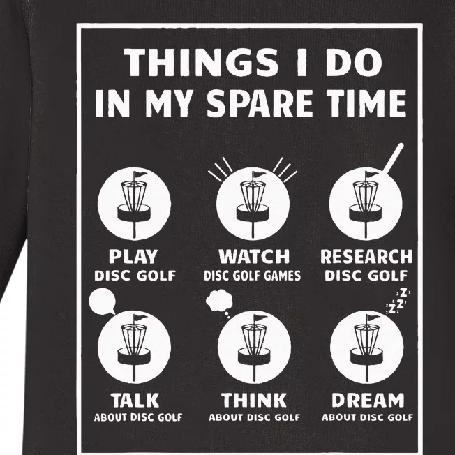 Things I Do In My Spare Time Disc Golf Accessories Baby Long Sleeve Bodysuit