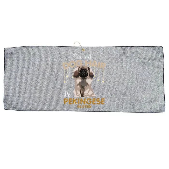 This Isn't Dog Hair It's Pekingese Glitter Gift Large Microfiber Waffle Golf Towel