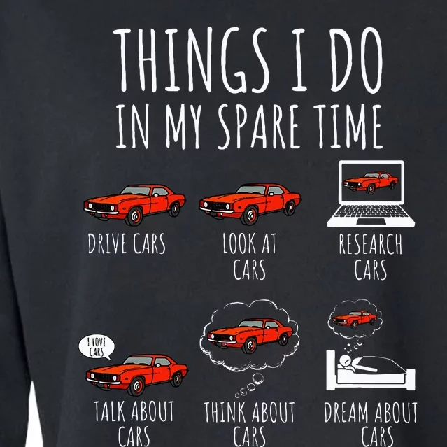 Things I Do In My Spare Time Funny Car Enthusiast Cropped Pullover Crew