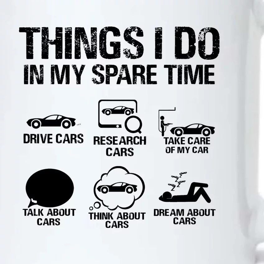 Things I Do In My Spare Time Funny Car Black Color Changing Mug