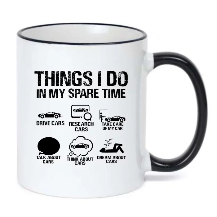 Things I Do In My Spare Time Funny Car Black Color Changing Mug