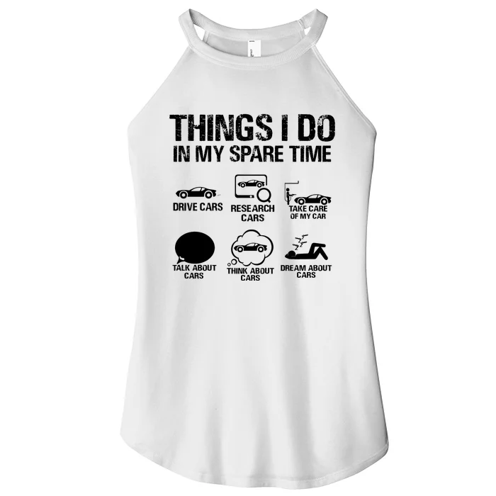 Things I Do In My Spare Time Funny Car Women’s Perfect Tri Rocker Tank