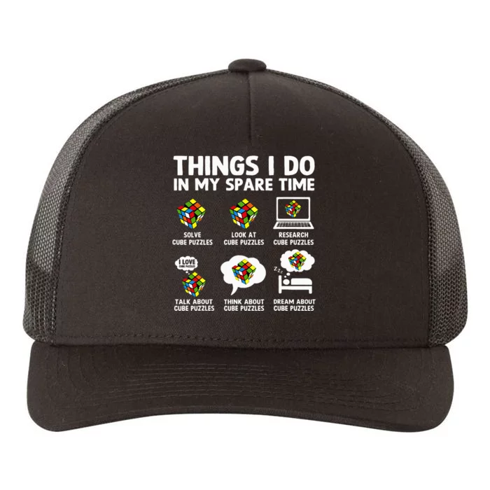 Things I Do In My Spare Time Cube Puzzle Speed Cubing Yupoong Adult 5-Panel Trucker Hat