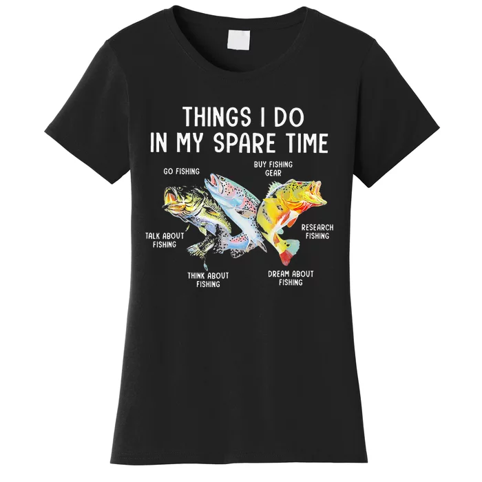 Things I Do In My Spare Time Funny Fishing Women's T-Shirt