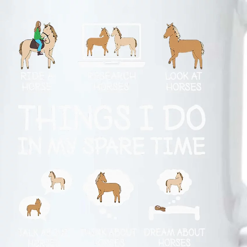 Things I Do In My Spare Time Funny Horse Lovers Black Color Changing Mug