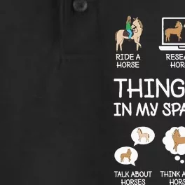 Things I Do In My Spare Time Funny Horse Lovers Dry Zone Grid Performance Polo