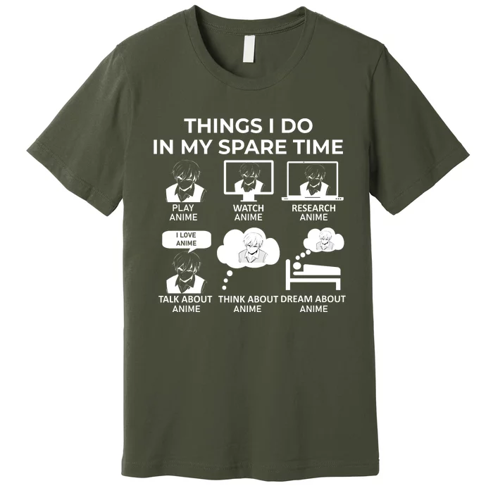 Things I Do In My Spare Time Anime Premium T-Shirt