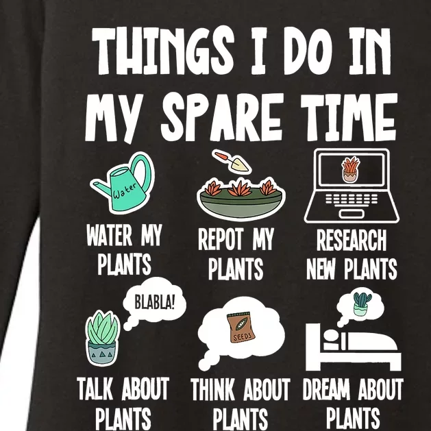 Things I Do In My Spare Time Funny Plant Lover, Gardening Womens CVC Long Sleeve Shirt