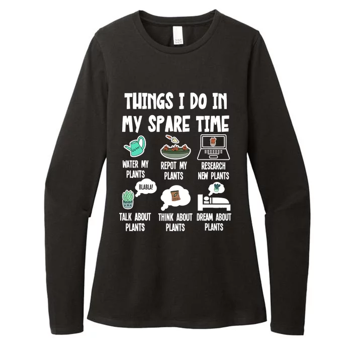 Things I Do In My Spare Time Funny Plant Lover, Gardening Womens CVC Long Sleeve Shirt