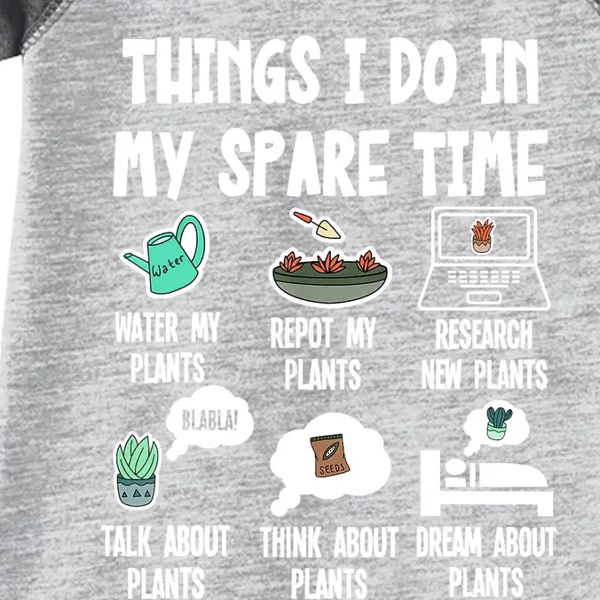 Things I Do In My Spare Time Funny Plant Lover, Gardening Infant Baby Jersey Bodysuit