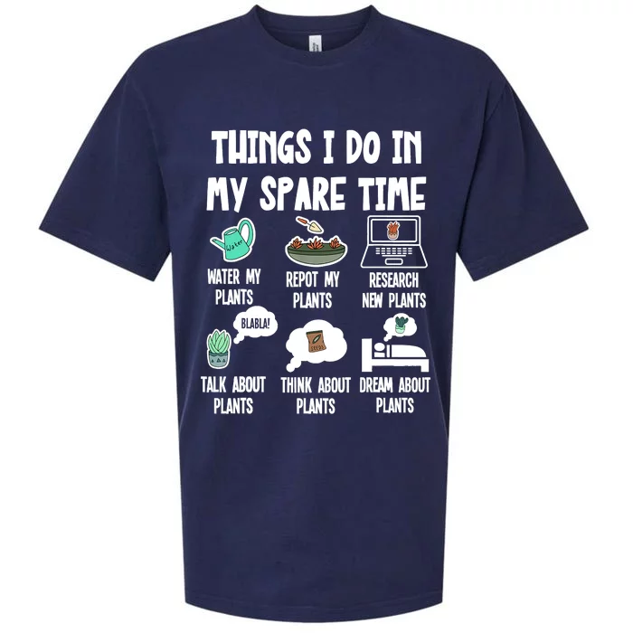 Things I Do In My Spare Time Funny Plant Lover, Gardening Sueded Cloud Jersey T-Shirt