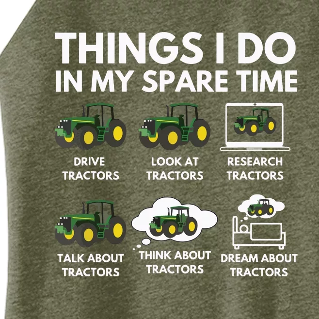 Things I Do In My Spare Time Farmer Farming Gift Women’s Perfect Tri Rocker Tank