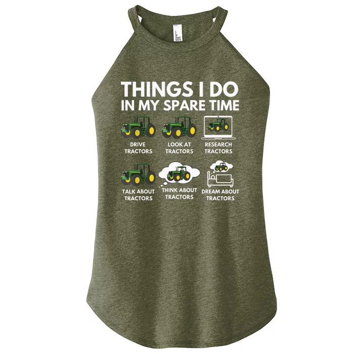 Things I Do In My Spare Time Farmer Farming Gift Women’s Perfect Tri Rocker Tank