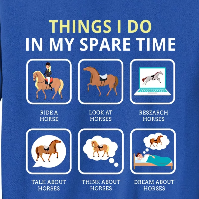 Things I Do In My Spare Time Horse Barn Horseback Riding Funny Gift Sweatshirt