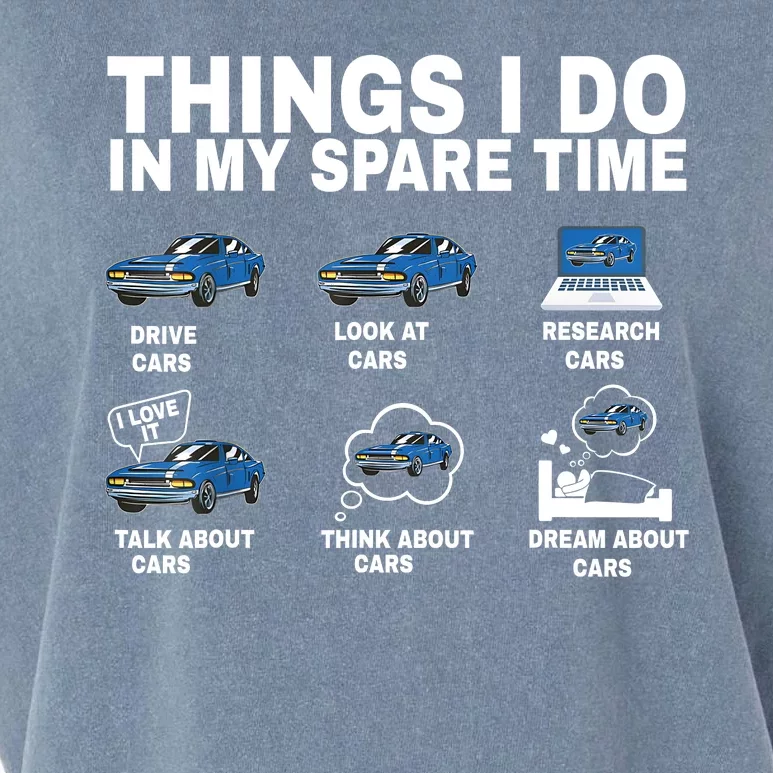 Things I Do In My Spare Time Car Funny Enthusiast Car Lover Garment-Dyed Women's Muscle Tee