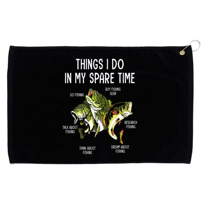 Things I Do In My Spare Time Go Fishing Buy Fishing Lovers Grommeted Golf Towel