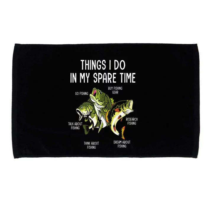 Things I Do In My Spare Time Go Fishing Buy Fishing Lovers Microfiber Hand Towel