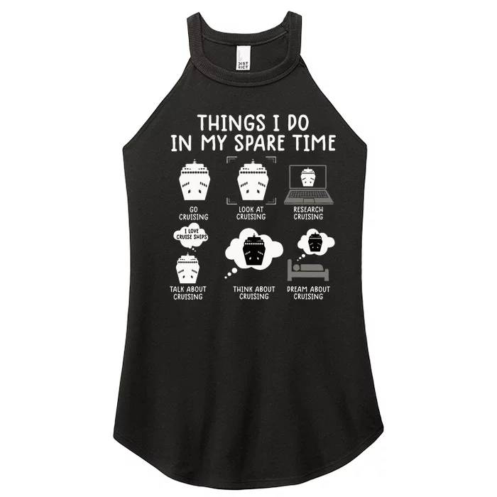 things i do in my spare time cruise funny Cruising Women’s Perfect Tri Rocker Tank