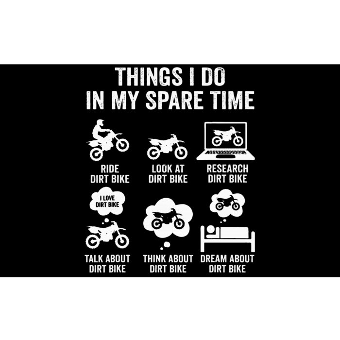 Things I Do In My Spare Time Funny Dirt Bike Motocross Biker Bumper Sticker