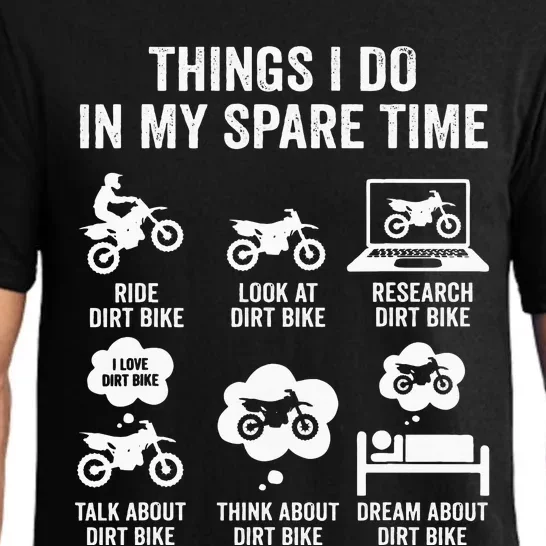 Things I Do In My Spare Time Funny Dirt Bike Motocross Biker Pajama Set