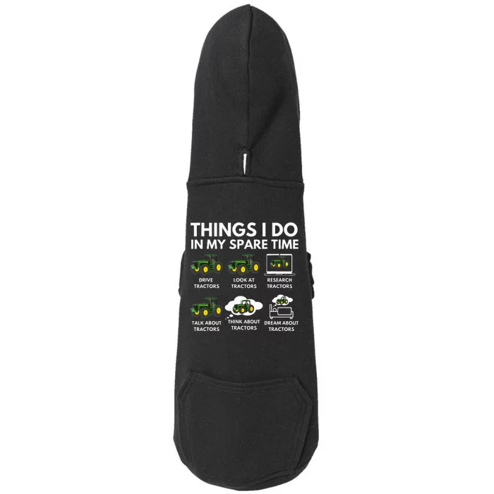 Things I Do In My Spare Time Farmer & Farming Gift Doggie 3-End Fleece Hoodie