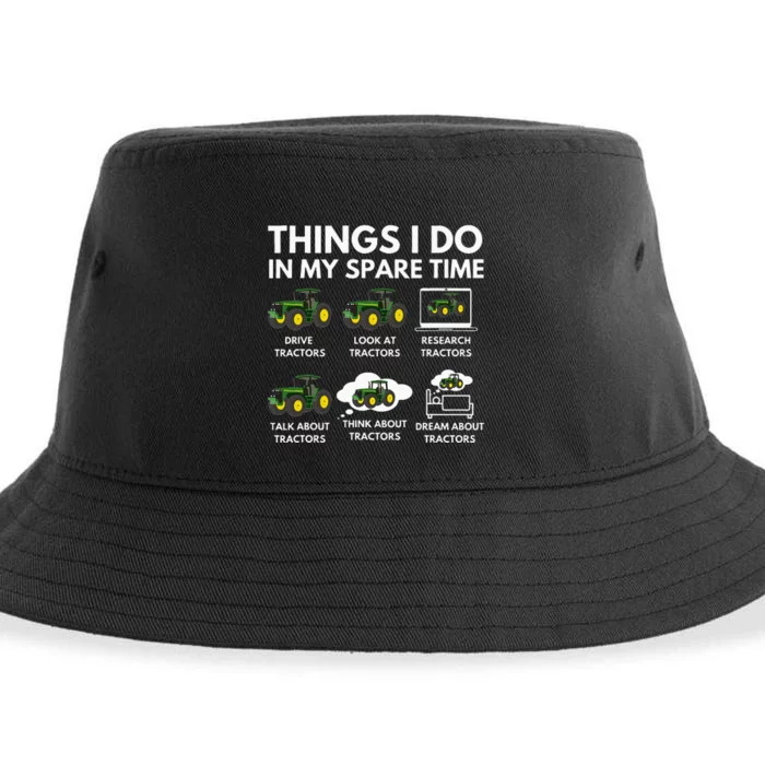 Things I Do In My Spare Time Farmer & Farming Gift Sustainable Bucket Hat