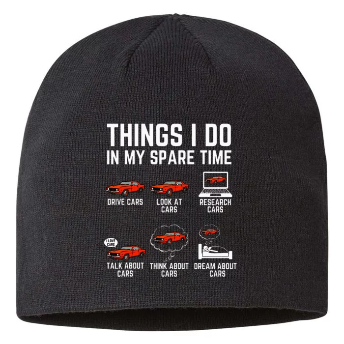 Things I Do In My Spare Time Funny Car Enthusiast 8 1/2in Sustainable Knit Beanie