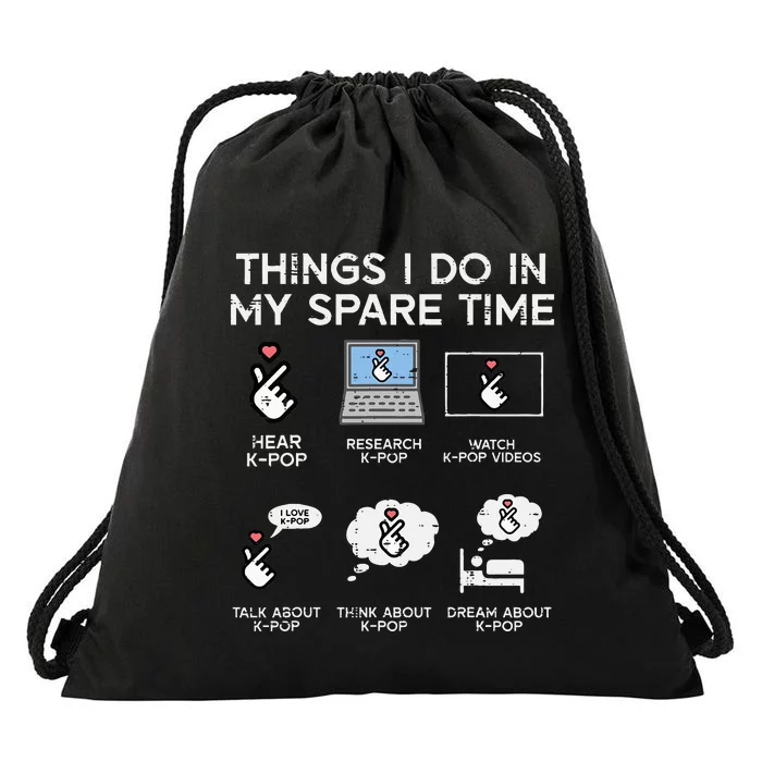 Things I Do Spare Time Kpop Kpop Korean Drawstring Bag