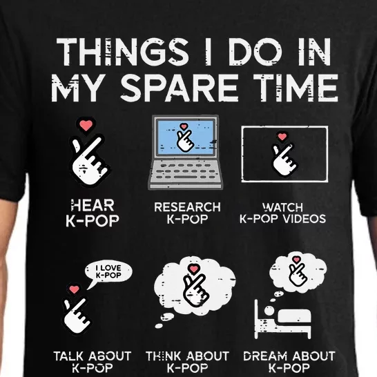 Things I Do Spare Time Kpop Kpop Korean Pajama Set