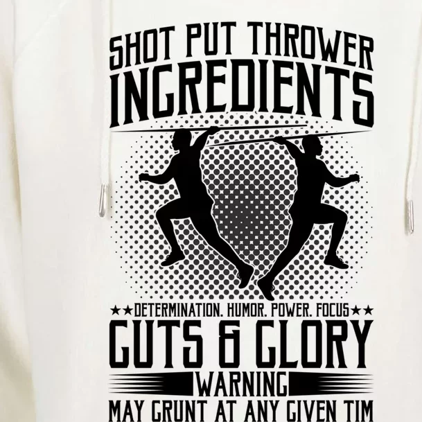 Thrower Ingredients Determination Power Focus Gift Womens Funnel Neck Pullover Hood