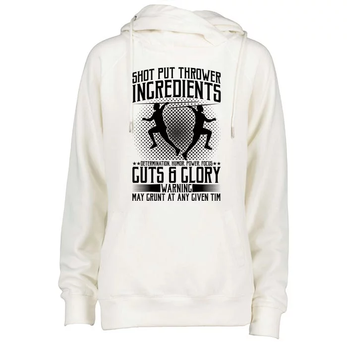 Thrower Ingredients Determination Power Focus Gift Womens Funnel Neck Pullover Hood