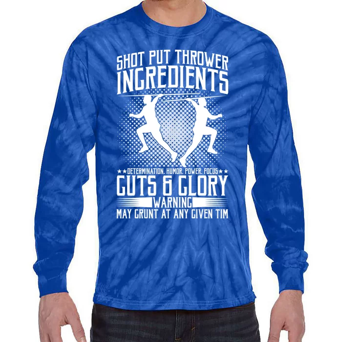 Thrower Ingredients Determination Power Focus Gift Tie-Dye Long Sleeve Shirt