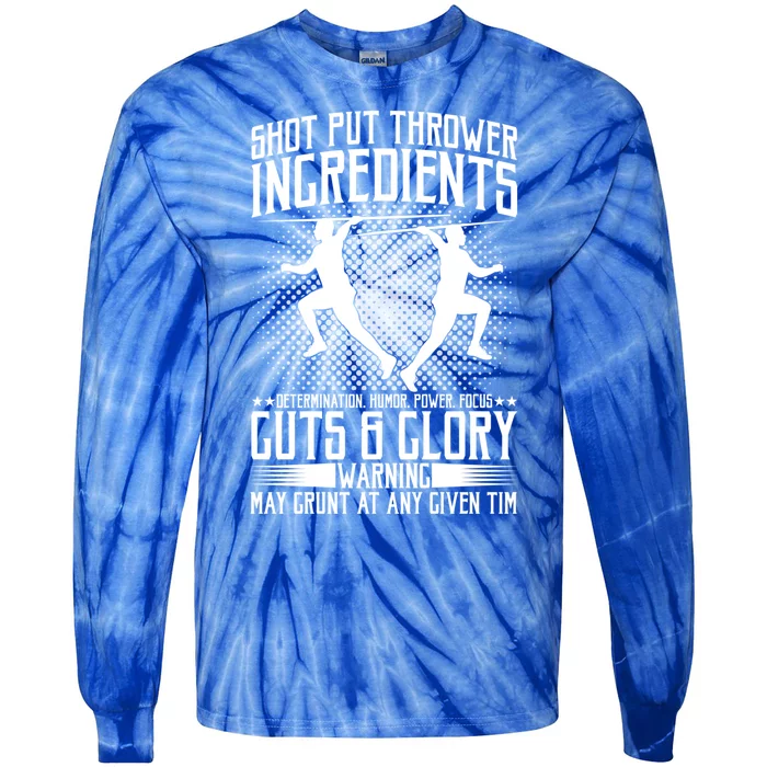 Thrower Ingredients Determination Power Focus Gift Tie-Dye Long Sleeve Shirt