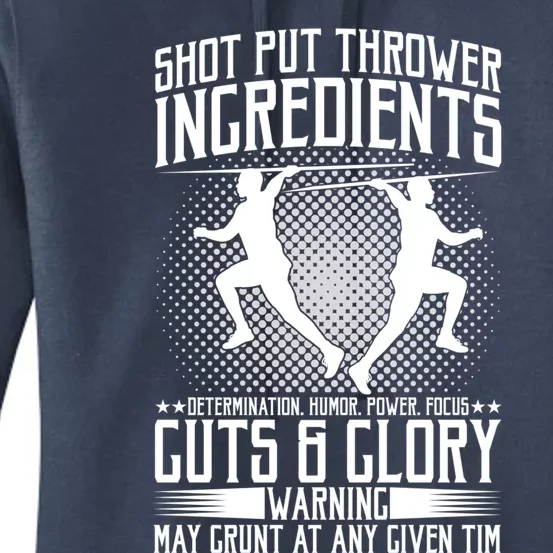 Thrower Ingredients Determination Power Focus Gift Women's Pullover Hoodie