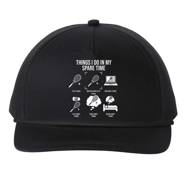 Things I Do In My Spare Time Funny Tennis Player Snapback Five-Panel Rope Hat