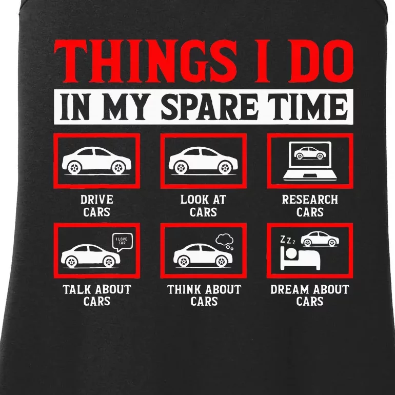 Things I Do In My Spare Time Car Ladies Essential Tank