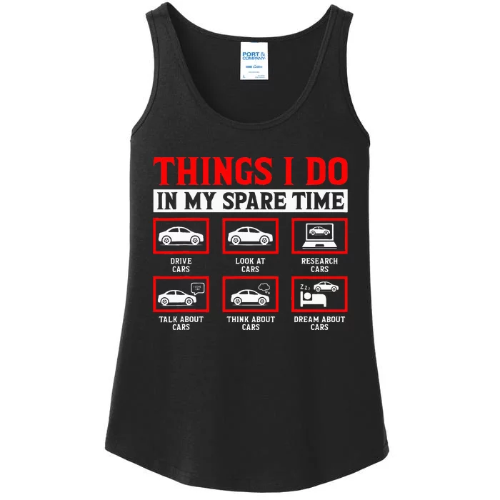 Things I Do In My Spare Time Car Ladies Essential Tank