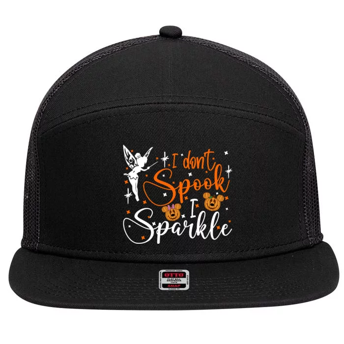 Tinkerbell I Dont Spook I Halloween 7 Panel Mesh Trucker Snapback Hat