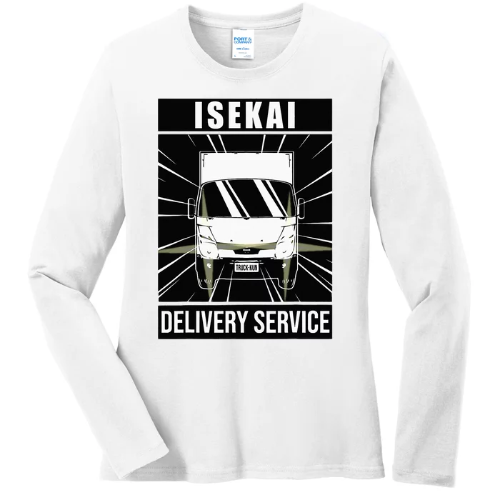 TruckKun ISEKAI DELIVERY SERVICE! Japanese Kanji Ladies Long Sleeve Shirt