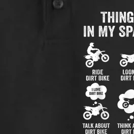 Things I Do In My Spare Time Funny Dirt Bike Motocross Biker Dry Zone Grid Performance Polo