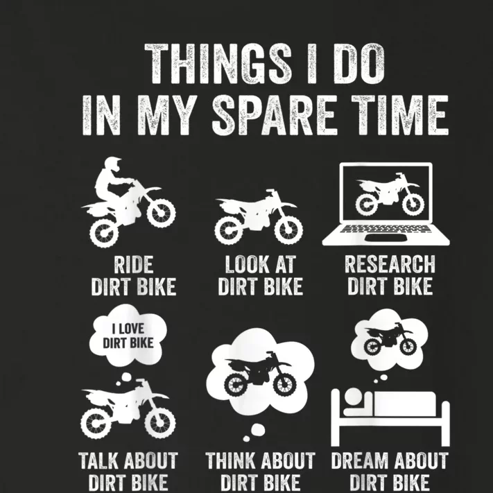 Things I Do In My Spare Time Funny Dirt Bike Motocross Biker Toddler Long Sleeve Shirt