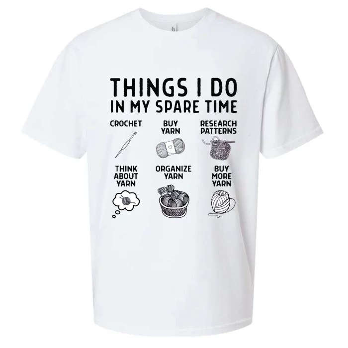 Things I Do In My Spare Time Crochet Sueded Cloud Jersey T-Shirt