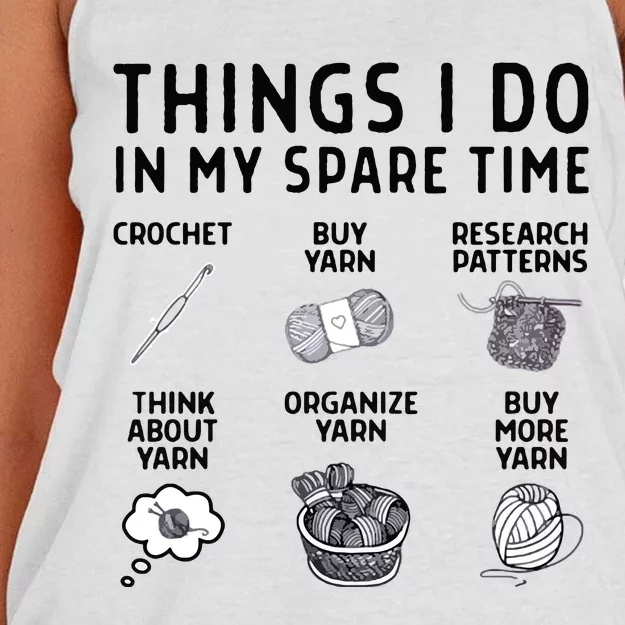 Things I Do In My Spare Time Crochet Women's Knotted Racerback Tank