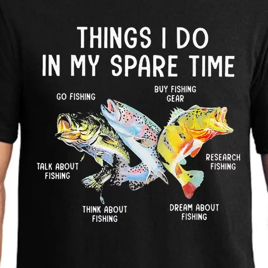 Things I Do In My Spare Time Funny Fishing Pajama Set