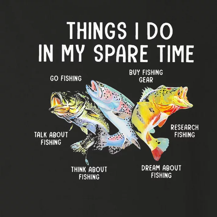 Things I Do In My Spare Time Funny Fishing Toddler Long Sleeve Shirt